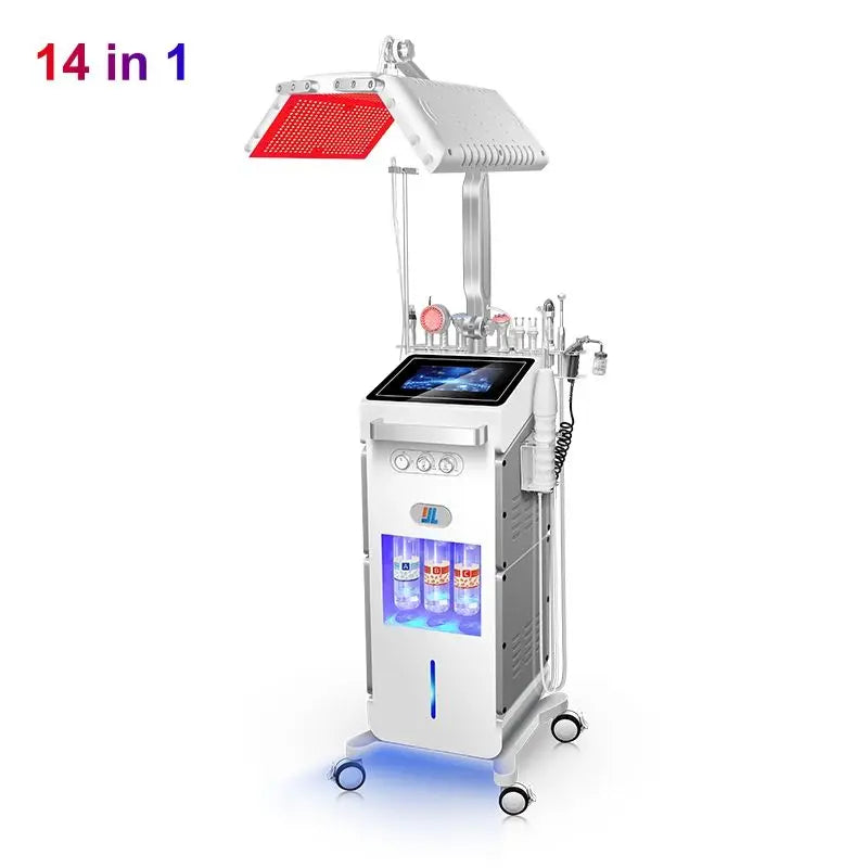 14 in 1 Hydradermabrasion Facial Spa Equipment Phototherapy Oxygen Facial Mask Machine for Salon