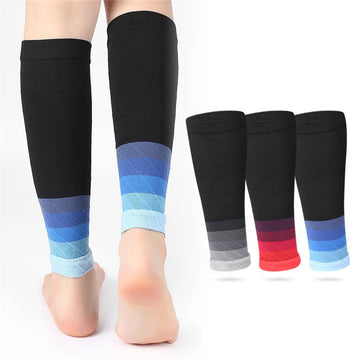 1 pair of calf support compression sleeves, suitable for men and women running without foot socks, outdoor sports marathon cycli